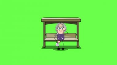 Büyükanne taksi bekliyor