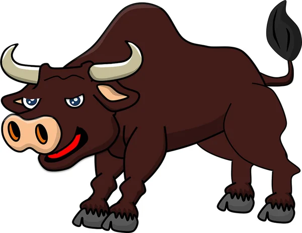 Coffee cartoon bull liria Royalty Free Stock Photos