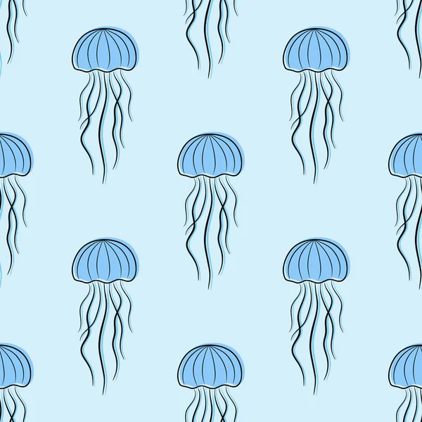 Mavi deniz anası desen