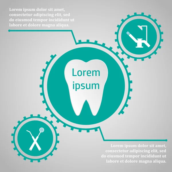 Plantilla dental para infografía — Vector de stock