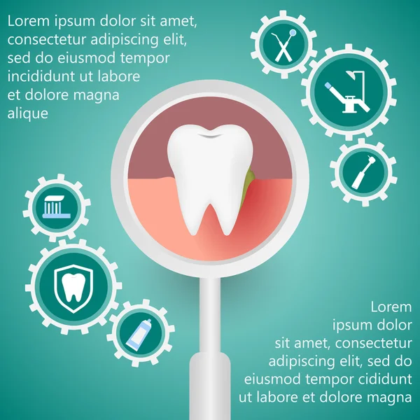 Modelo dentário para infográfico — Vetor de Stock