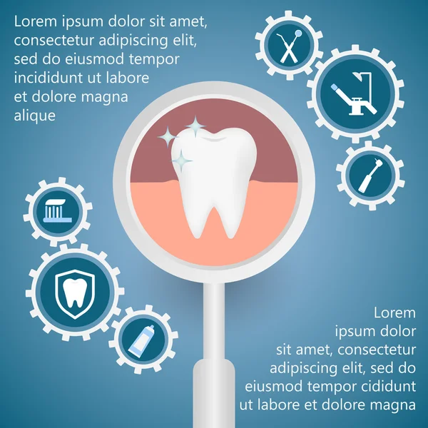 Fogászati sablon infographic — Stock Vector