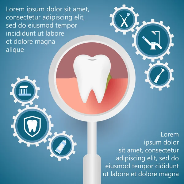 Modelo dentário para infográfico — Vetor de Stock