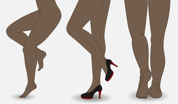 Illustrations vectorielles jambes féminines — Image vectorielle