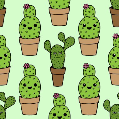 çizgi film kaktüs desen