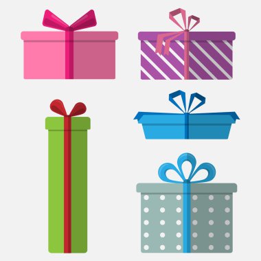 hediye kutusu düz simgesi