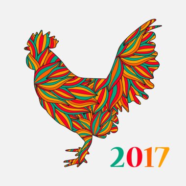 vektör süsleme horoz