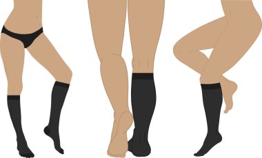 Medical compression hosiery clipart