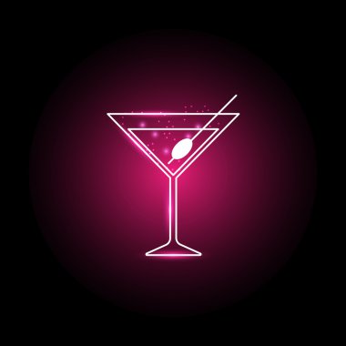 Vektör çizim Martini cam