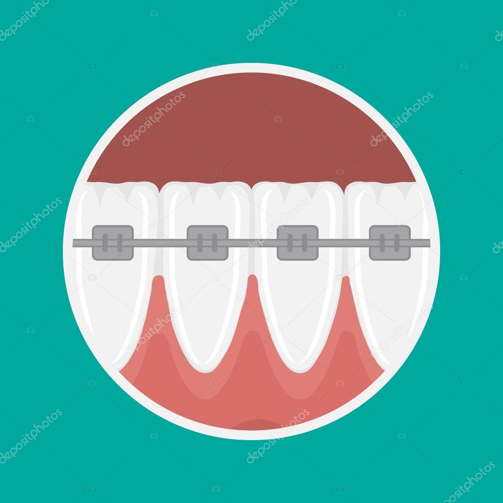Vector icon incisors teeth