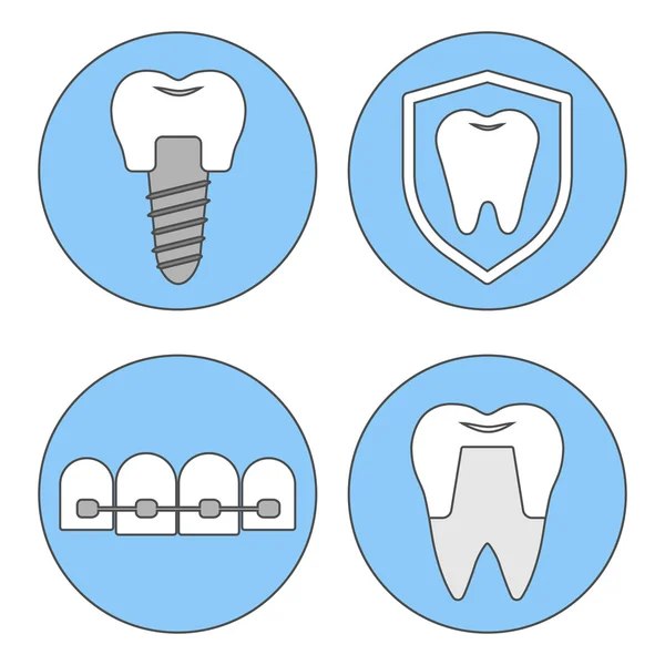 치과 대 한 아이콘 — 스톡 벡터