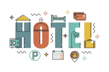 Banner için vektör modern otel