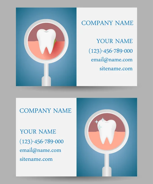 Modelos de cartão de visita clínica odontológica — Vetor de Stock