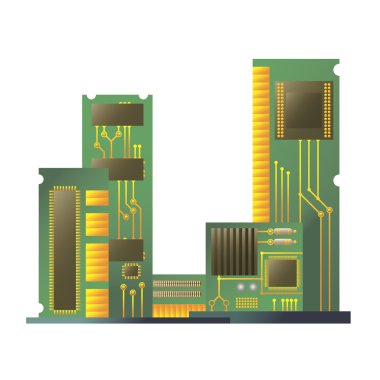 Mikroçip şehir silüeti