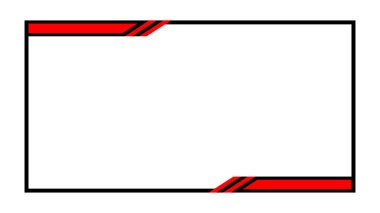 Çağdaş siyah ve kırmızı soyut kenar şablonu çapraz çizgili. Kartvizitler, pankartlar, sertifikalar veya oyun geçmişleri için ideal.