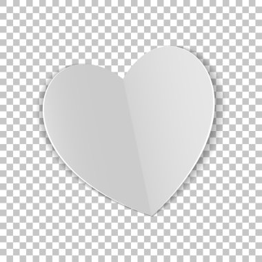 İmzanız için kağıttan kalp, şık vektör illüstrasyon