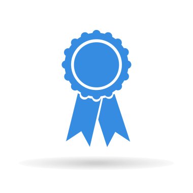 Icons awards with shadow on a white background, stylish vector illustration