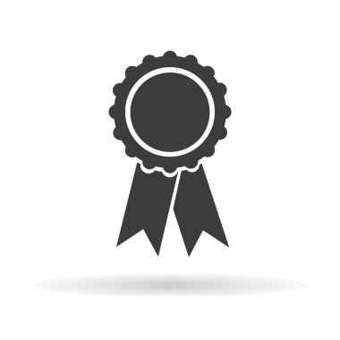 Icons awards with shadow on a white background, stylish vector illustration