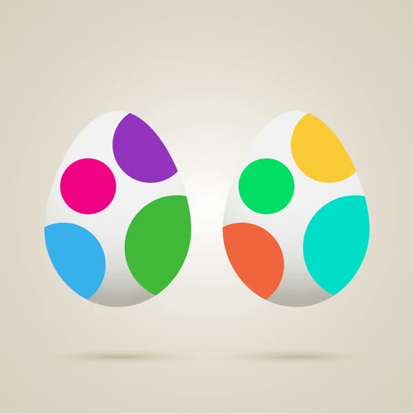 Easter eggs colored with the shadow, stylish vector illustration — Wektor stockowy