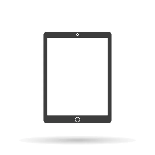 Tablet Icon Vector flat style with shadow on white background, stylish illustration — 스톡 벡터
