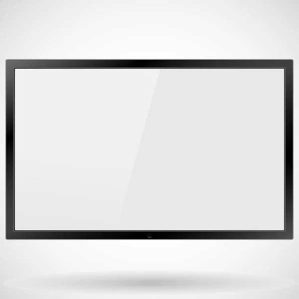 Tv, moderne LCD-Flachbildschirm, LED, isoliert, stilvolle Vektorillustration — Stockvektor