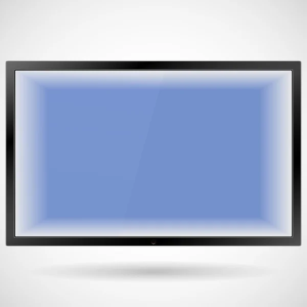 TV, современный плоский экран ЖК-дисплей, привели, изолированные, стильные векторные иллюстрации — стоковый вектор