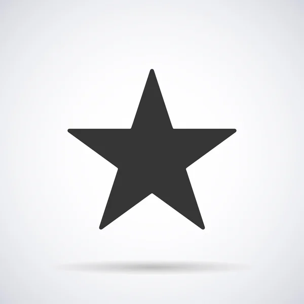 Clasic star icon on a black background with a shadow, stylish vector illustration — Διανυσματικό Αρχείο