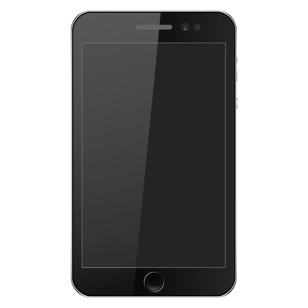 Mobiele telefoon op een witte achtergrond realistische, stijlvolle vector illustratie — Stockvector