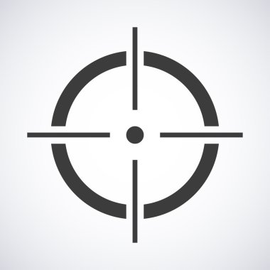 Gri arka plandaki hedef simgesi, şık çizim