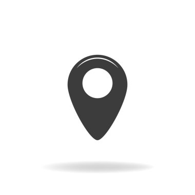 Internet icon with shadow on a white background, vector illustration