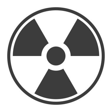 siyah arka plan üzerinde vurgular ile radyoaktif kontaminasyon sembolü, tehlike