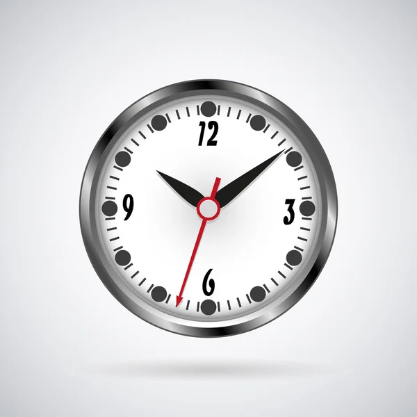 Cadran horloge sur fond gris, illustration vectorielle — Image vectorielle