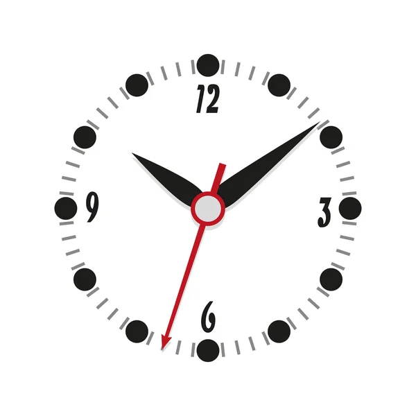 Icône horloge sur fond blanc, illustration vectorielle — Image vectorielle