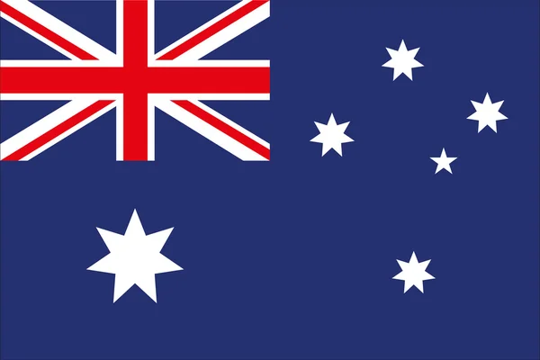 Australská vektorová vlajka modrá, módní ilustrace hvězdy — Stockový vektor