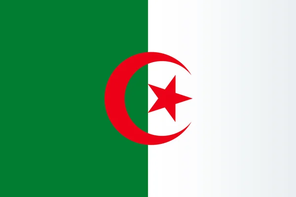 Algeria flag is green white, vector illustration — Stock Vector