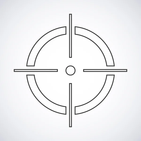 Icono de objetivo sobre un fondo gris, ilustración elegante — Vector de stock