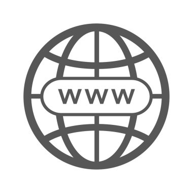 Beyaz arka planda izole edilmiş web sitesi simgesi, vektör çizimi şık