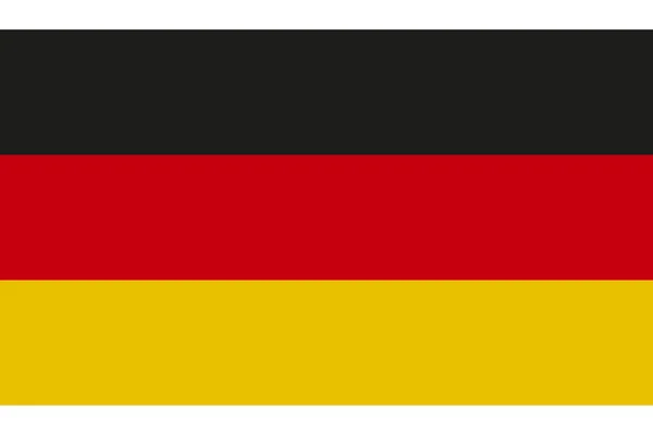 Bandera oficial alemana sobre fondo blanco, ilustración vectorial con estilo — Vector de stock