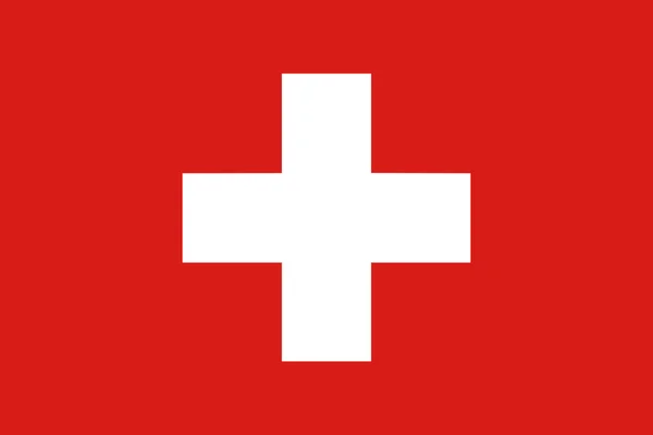 Schweiz officiella flagga, snygg vektor illustration — Stock vektor