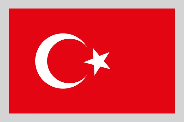 Bandera turca sobre fondo negro, elegante ilustración vectorial — Vector de stock