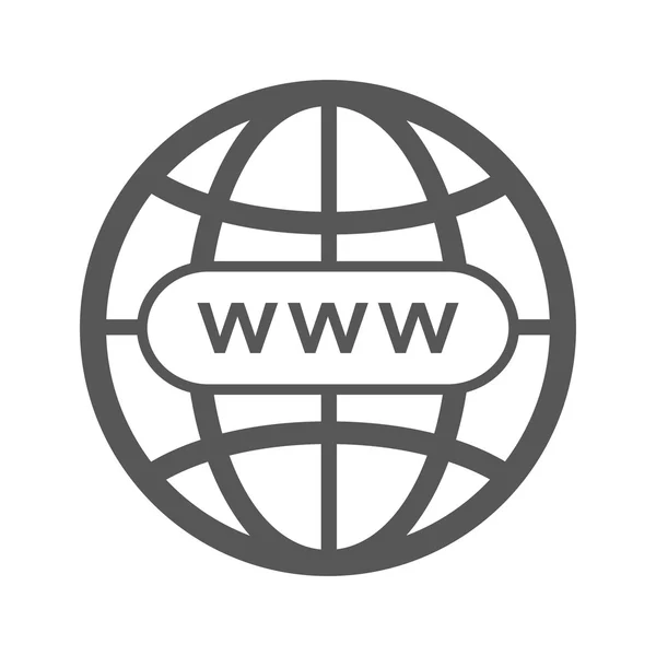 Beyaz arka planda izole edilmiş web sitesi simgesi, vektör çizimi şık