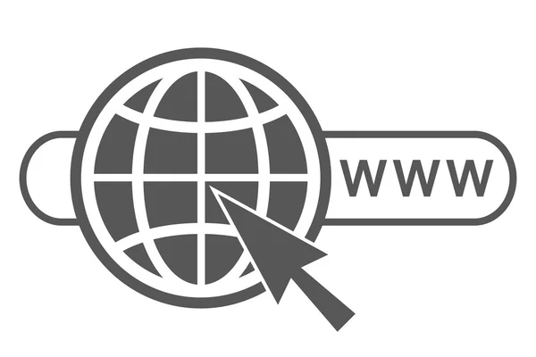 Beyaz arka planda izole edilmiş web sitesi simgesi, vektör çizimi şık