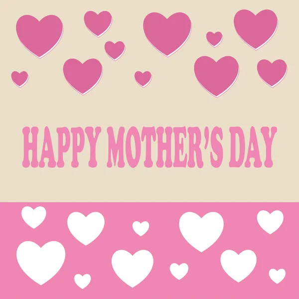 Happy Mothers Day. Festive Holiday typographical stylish vector illustration with hearts and an lettering postcard