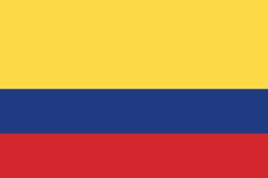 Colombia official flag, stylish vector illustration clipart