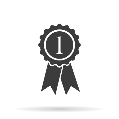 Beyaz arka planda izole gölge ile Simgeler ödülleri, web tasarımı için şık vektör illüstrasyon