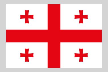 Siyah arka planda Gürcistan bayrağı, şık vektör illüstrasyon