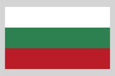 Bulgaristan bayrak resmi, vektör illüstrasyon