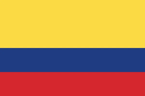 Colombia bandera oficial, elegante ilustración vectorial — Vector de stock