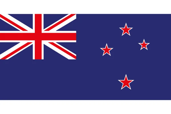 뉴질랜드 깃발, 세련 된 벡터 일러스트 레이 션 — 스톡 벡터