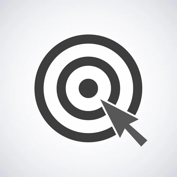 Icona di destinazione isolata su sfondo grigio, elegante illustrazione vettoriale per il web design — Vettoriale Stock